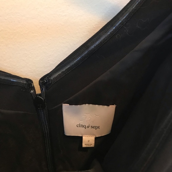 Cinq à Sept Birch Off-The-Shoulder Dress Black Sz2 - Picture 5 of 7